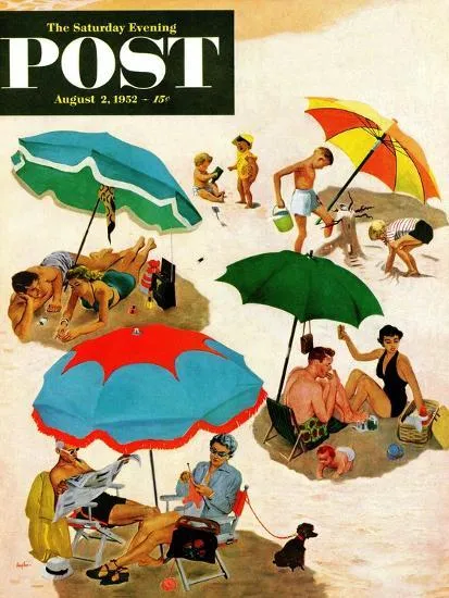 "Couples at the Beach" Saturday Evening Post Cover