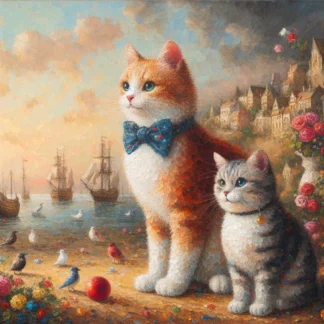 Cat portrait artwork