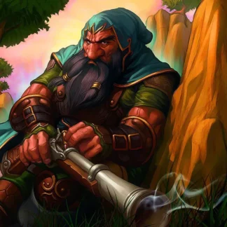 Dwarf hunter gun portrait