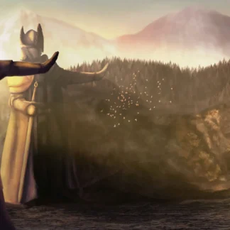 Hobbits navigate through Argonath 8