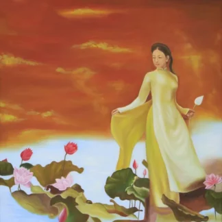 Vietnamese Lady in Traditional Dress Ao Dai 28
