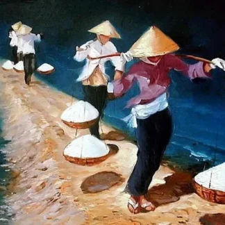 Vietnamese farmer in rice field 3
