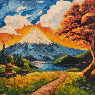Vibrant Autumn Reflections of Mount Fuji