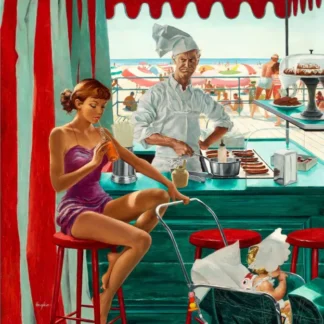 Babysitter at Beach Stand