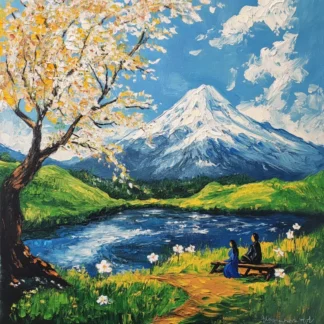 Fuji in Spring Light