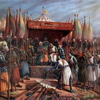 Saladin and Guy de Lusignan