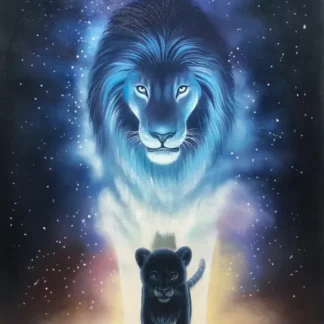 Simba and Mufasa in the sky